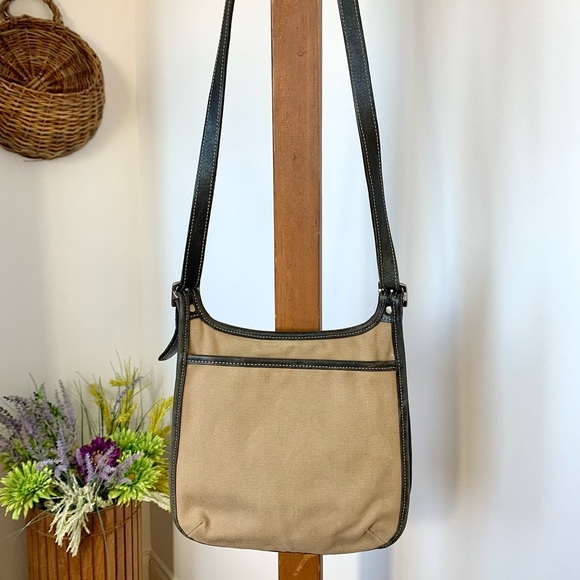 Vintage Coach Twill & Leather Crossbody - Picture 12 of 16